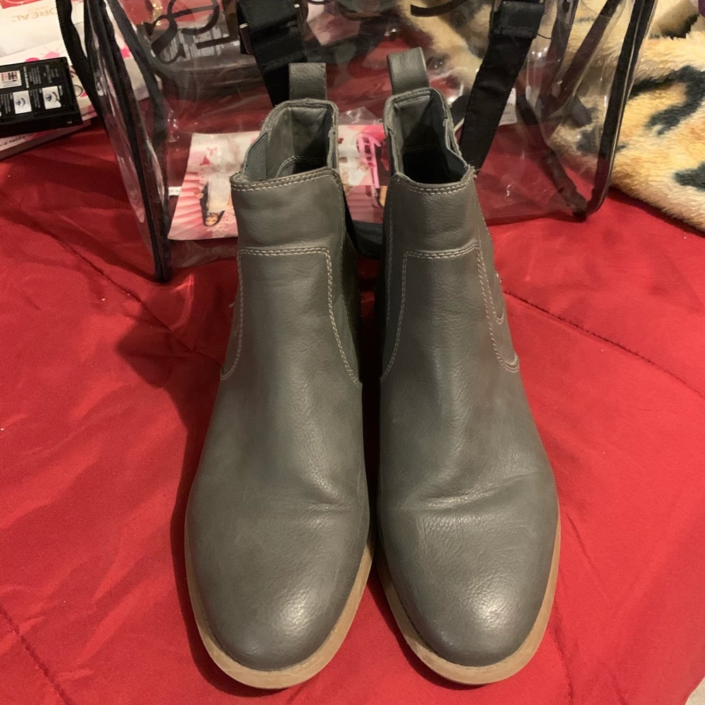 Gray booties